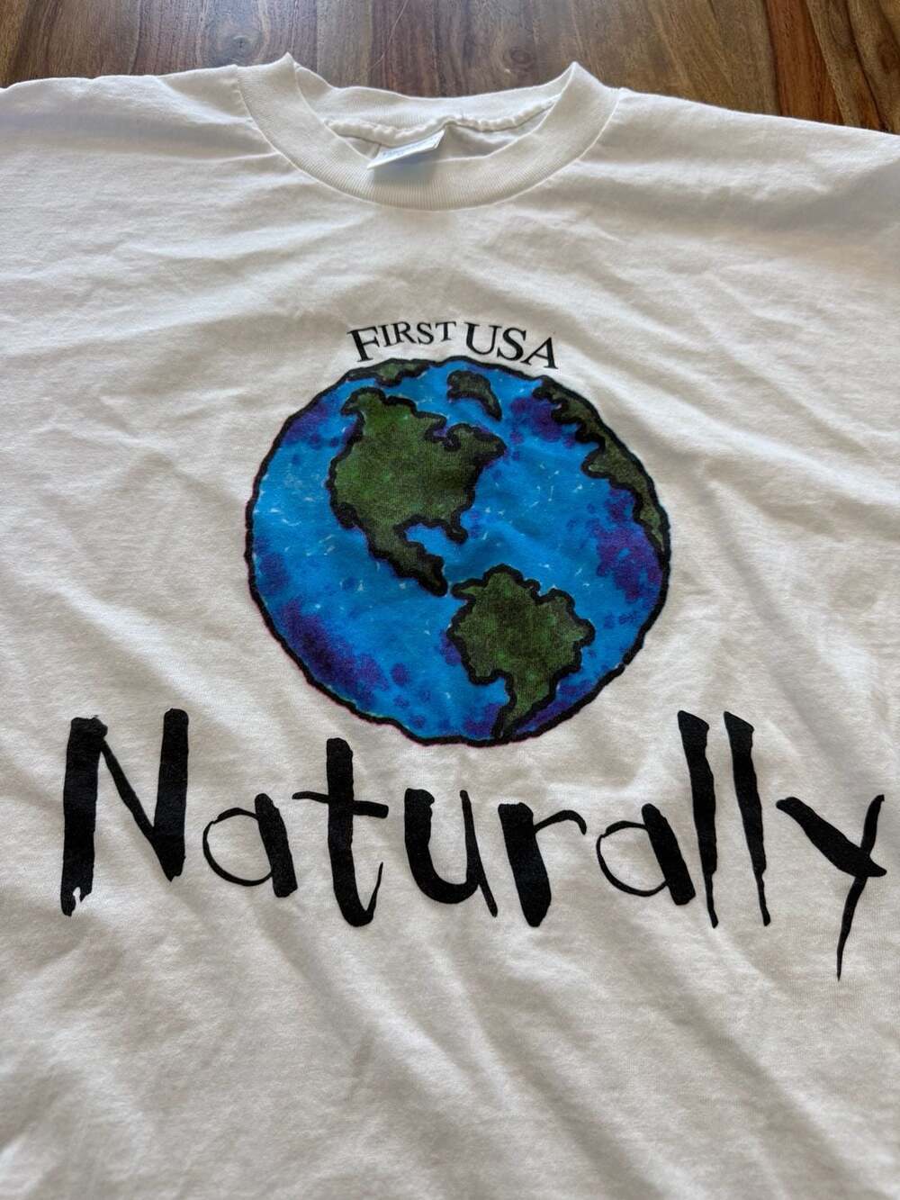 Vintage 90s First Usa Naturally Earth Globe T-Shirt Xl